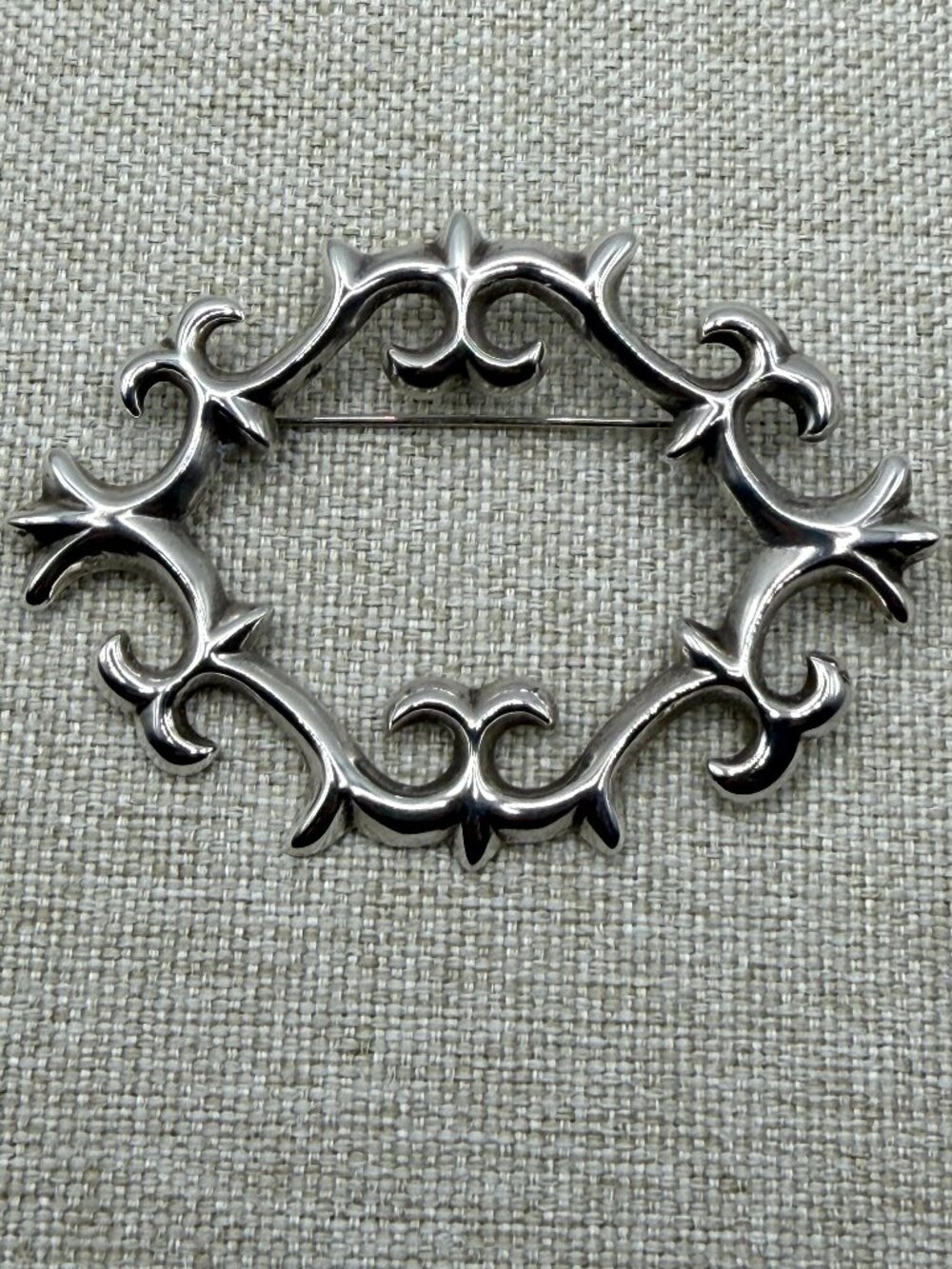 Vintage Silver Ornate Filigree Brooch 15.5g ✨ Statement Piece